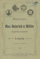 Max Heinrich & Müller Drahtbürsten Prospekt ca. 1900