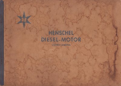 Henschel Diesel-Motor Lizenz Lanova Transart-Prospekt ca. 1940
