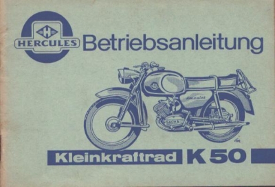 Hercules K 50 Bedienungsanleitung 1960er Jahre