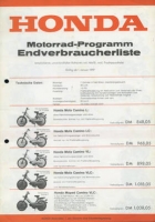 Honda pricelist 1.1.1977