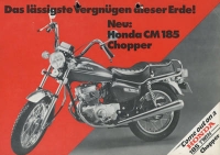 Honda CM 185 Twin Chopper brochure ca. 1977