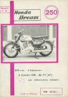 Honda Dream 250 Prospekt ca. 1961