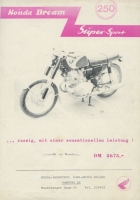 Honda Dream 250 Super Sport Prospekt ca. 1961
