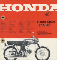 Honda S 90 + CB 125 brochure 1968