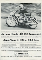 Honda CB 250 / 450 Prospekt ca. 1969