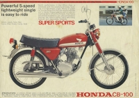 Honda CB 100 Super Sports Prospekt ca. 1970
