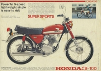 Honda CB 100 Super Sports brochure ca. 1970