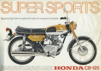 Honda CB 125 Super Sports brochure ca. 1970