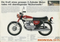 Honda CB 175 Super Sports Prospekt ca. 1971