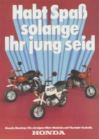 Honda Monkey Z 50 GZ JZ R brochure ca. 1973