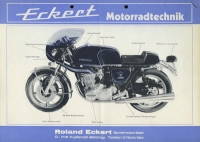 Honda Eckert CB 750 Motorradtechnik Prospekt 1975