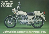 Honda CB 360P Police brochure ca. 1976