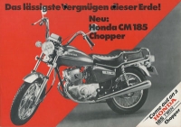 Honda CM 185 Twin Chopper brochure ca. 1977