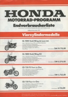 Honda Preisliste 11.1977