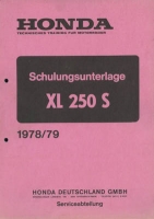 Honda XL 250 S Training documents 1978/79