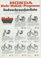 Honda pricelist Mofa + Mokick 1.7.1979