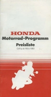 Honda pricelist 3.1980