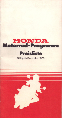 Honda Preisliste 12.1979