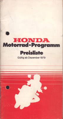 Honda Preisliste 12.1979