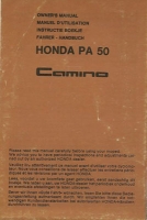 Honda PA 50 Camino Bedienungsanleitung 1980