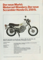 Honda CL 250 S Prospekt brochure 1982 1 Seite page DinA4