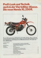 Honda XL 250 R brochure 1982