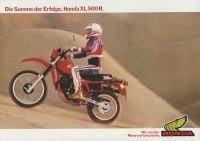 Honda XL 500 R brochure 1982