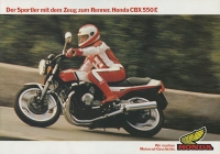 Honda CBX 550 F brochure 1982