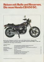 Honda CB 650 SC brochure 1982