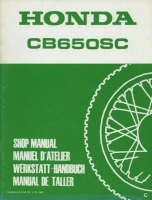 Honda CB 650 SC repair manual 1982