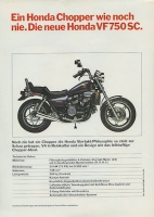 Honda VF 750 SC brochure 1982