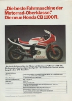 Honda CB 1100 R brochure 1982