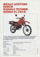 Honda XL 250 R brochure 10.1983