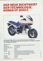 Honda VF 1000 F2 Prospekt 10.1983