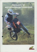 Honda Wettbewerbsmotorräder pricelist 10.1986