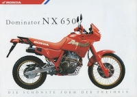 Honda NX 650 brochure 1989