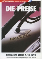 Honda pricelist 10.1990