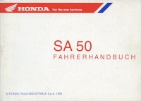 Honda SA 50 owner`s manual 1992