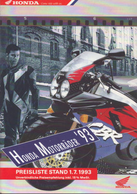 Honda Preisliste 7.1993