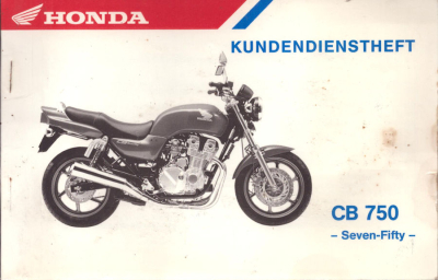 Honda CB 750 SevenFifty Kundendienstheft 1993