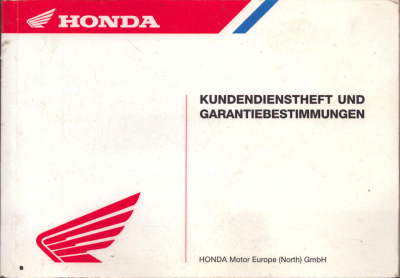 Honda Allgemeines Kundendienstheft 1995-2000