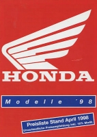 Honda pricelist 4.1998