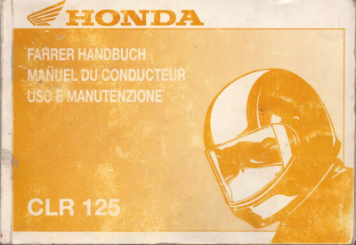 Honda CLR 125 Bedienungsanleitung 1999