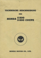 Honda S 800 Lim. / Coupé Technische Beschreibung 1966