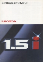 Honda Civic 1,5i GT brochure ca. 1990