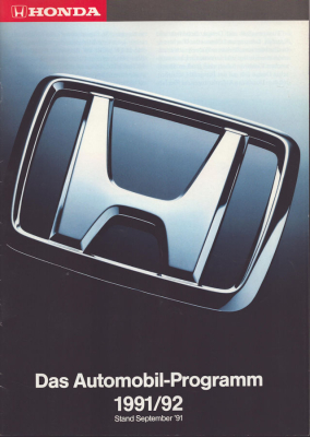 Honda Pkw Programm 9.1991