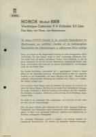 Preview: Horch V-8 Type 830 B 7 Datenblätter 7.1935