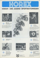 Horex / Zweirad Röth Kinder und Jugend Motorrad Programm ca. 1979