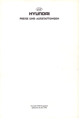 Hyundai Preise 8.1996