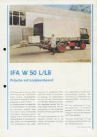 IFA W 50 L/LB Pritsche mit Ladbordwand brochure 1970